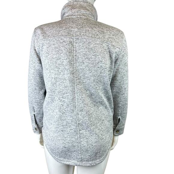 Thread & Supply Knit Shirt Jacket Shacket Heather Gray Size Large - Picture 4 of 7